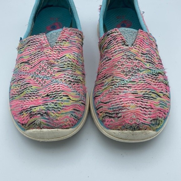 Skechers Girls Slip-on Pureflex 3-Wavy Dreamer Sneaker Size Turquoise Pink 13 - Picture 3 of 8